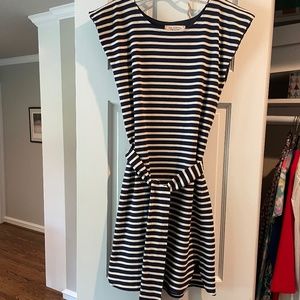 Bell by Alicia Bell Navy and White Stripe Summer Dress - Size Medium